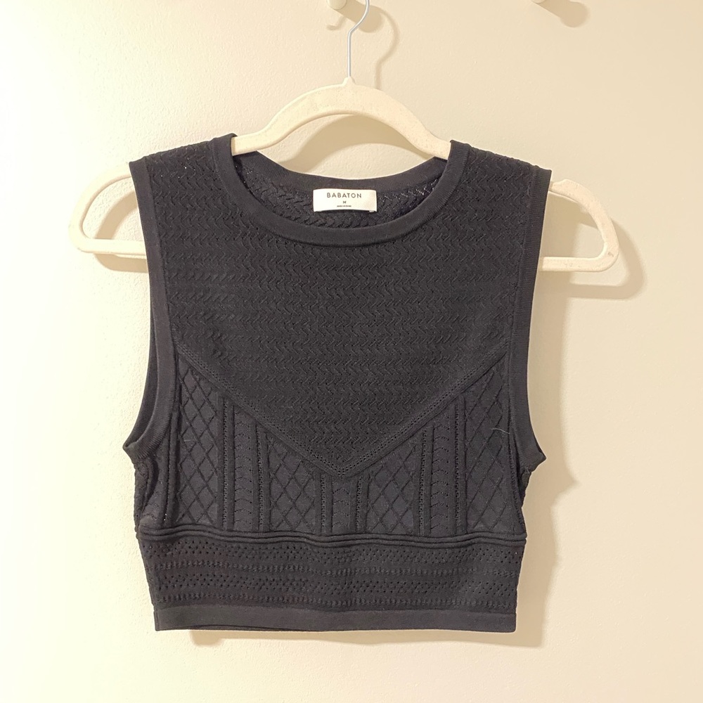 Babaton Pointelle Crop Top